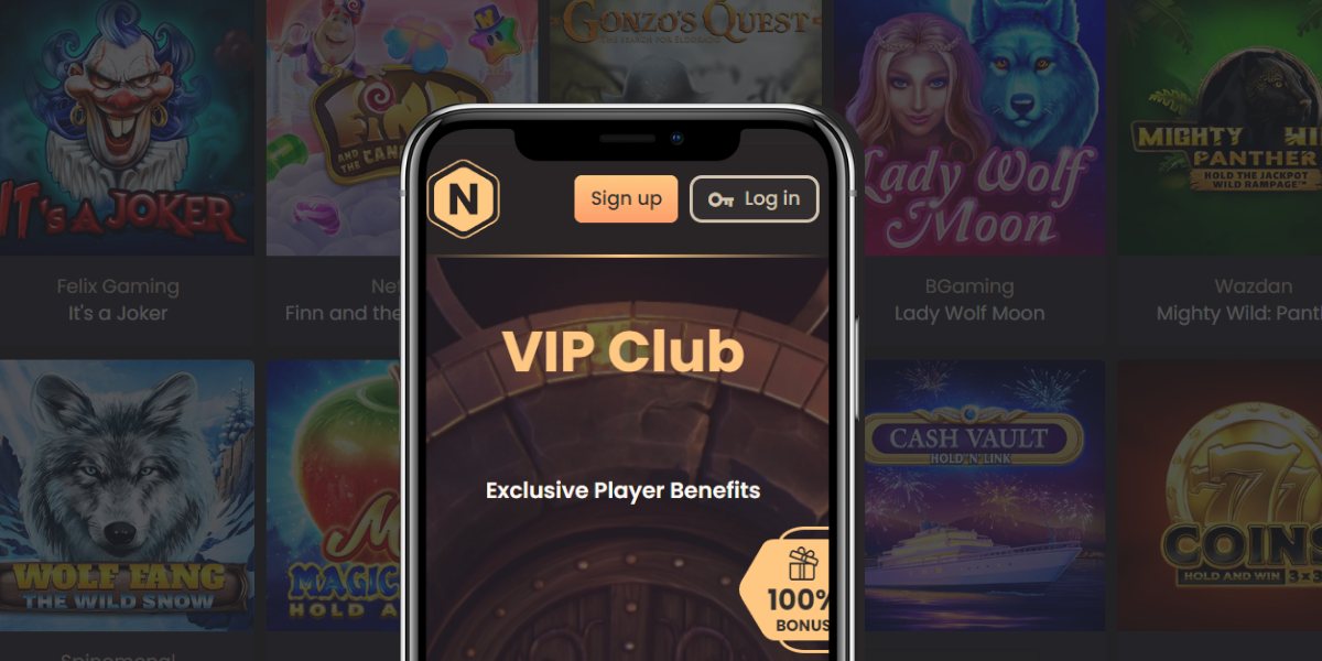 National Casino mobile lobby on a phone